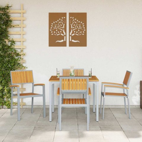 Krzesło składane 4 pcs Brązowy 56 x 57 x 87 cm