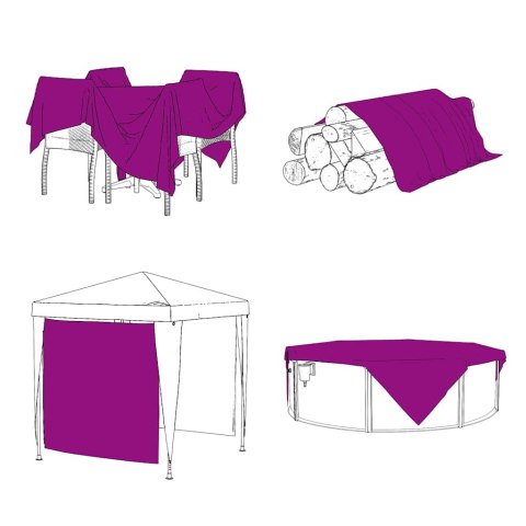 Przezroczysta plandeka z oczkami 8x8 m PVC