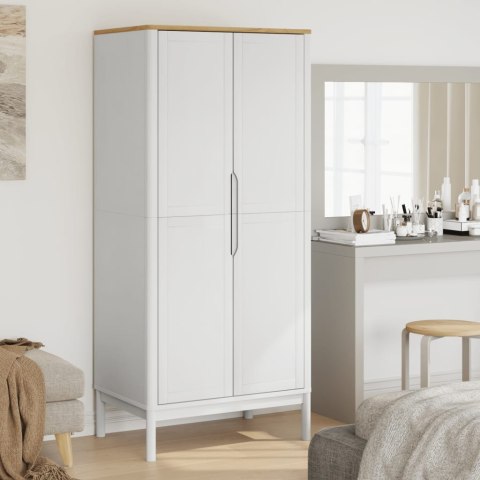 Szafa FLORO, biała, 77x53x171 cm, lite drewno sosnowe