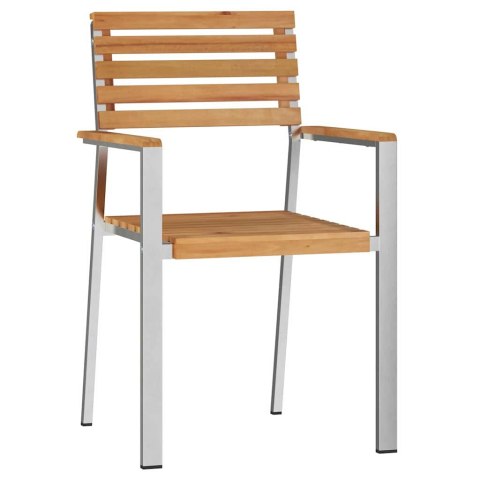 Krzesło Ogrodowe 4 pcs Olej Naturalny Lite drewno teakowe