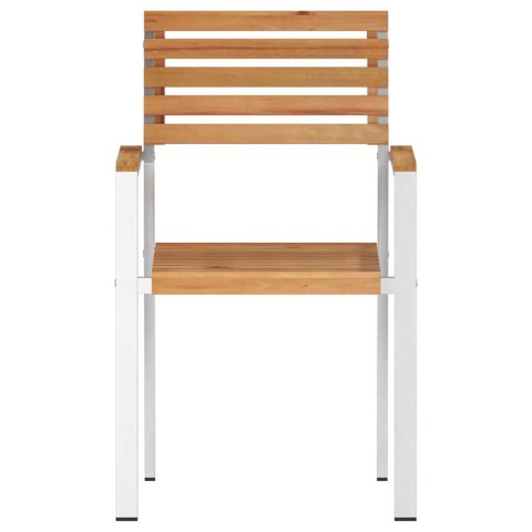 Krzesło Ogrodowe 4 pcs Olej Naturalny Lite drewno teakowe