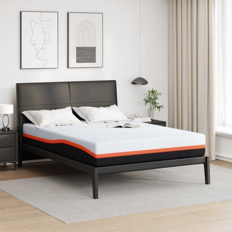 Materac Biały i szary 140 x 190 cm Pianka
