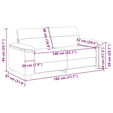 Sofa 2-osobowa, 140 cm, pościel