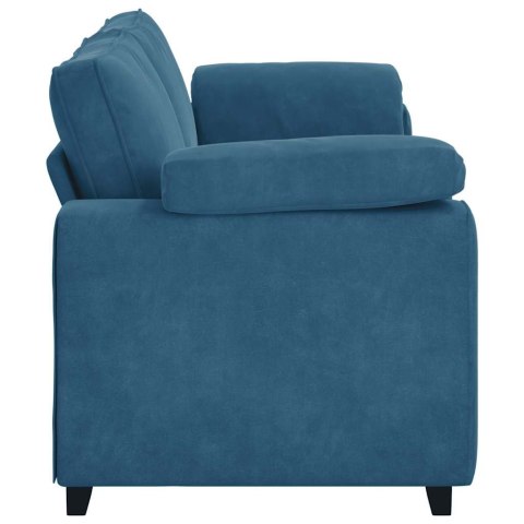 Sofa 3-osobowa, niebieska 178 cm, aksamit