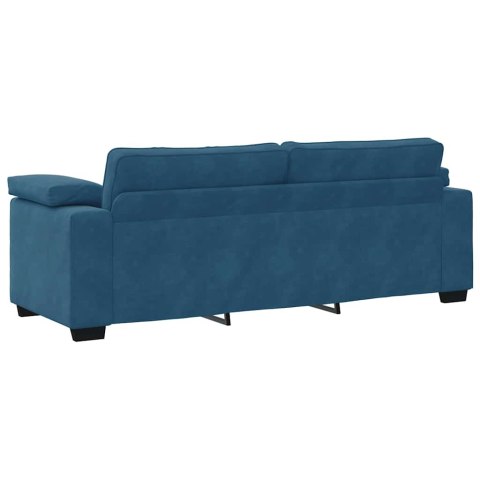 Sofa 3-osobowa, niebieska 178 cm, aksamit