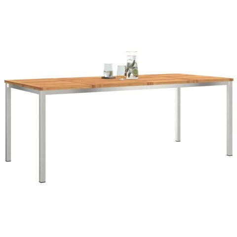 StółJadalny Brązowy 200 x 90 x 75 cm Lite Drewno Akacji
