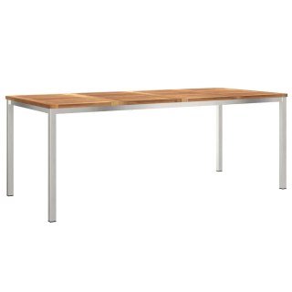 StółJadalny Brązowy 200 x 90 x 75 cm Lite drewno teakowe