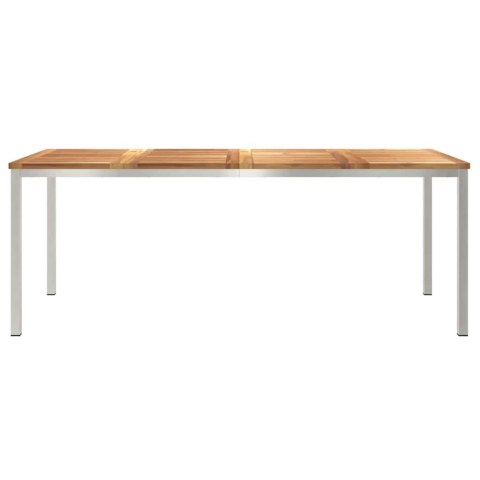 StółJadalny Brązowy 200 x 90 x 75 cm Lite drewno teakowe