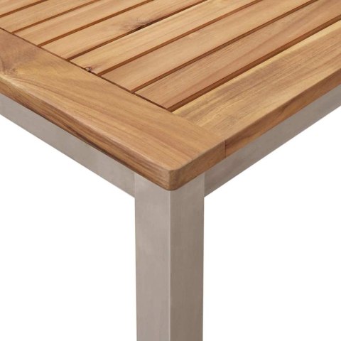 StółJadalny Brązowy 200 x 90 x 75 cm Lite drewno teakowe