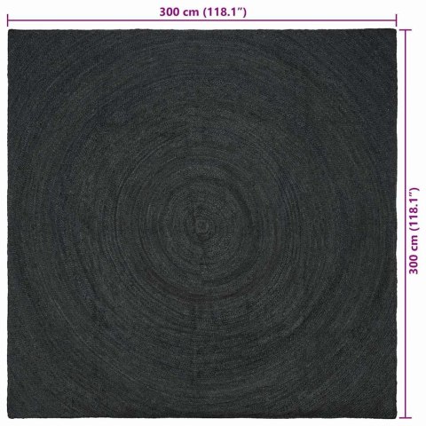 Dywan Ciemnoszary 300 x 300 cm Juta