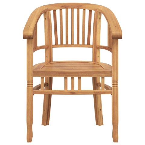 Krzesło 2 pcs Brązowy 63 x 58 x 89 cm Lite drewno teakowe