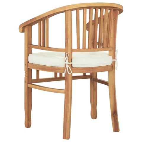 Krzesło 2 pcs Brązowy 63 x 58 x 89 cm Lite drewno teakowe