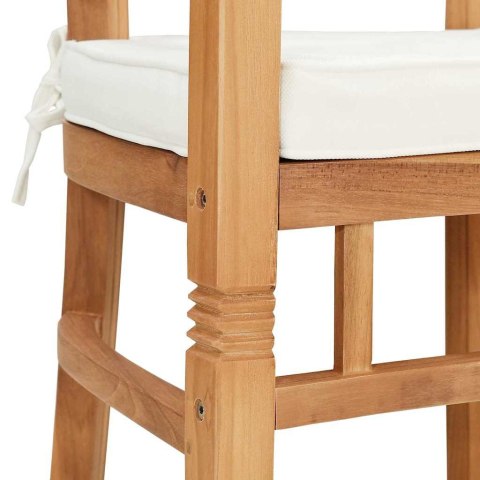 Krzesło 2 pcs Brązowy 63 x 58 x 89 cm Lite drewno teakowe