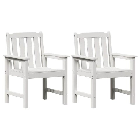 Krzesło jadalne ogrodowe 2 pcs Biały 65,5 x 59 x 88 cm HDPE