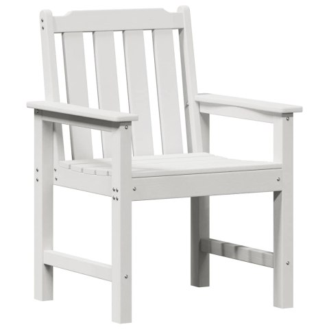 Krzesło jadalne ogrodowe 2 pcs Biały 65,5 x 59 x 88 cm HDPE
