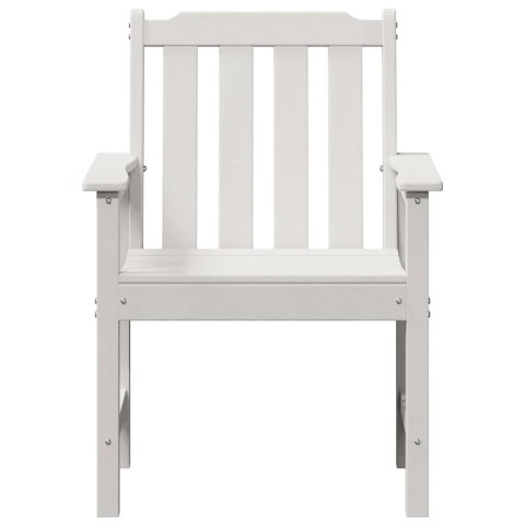 Krzesło jadalne ogrodowe 2 pcs Biały 65,5 x 59 x 88 cm HDPE