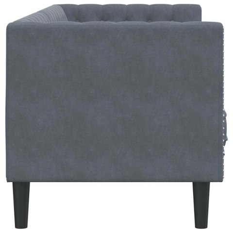 Sofa Ciemnoszary 194 x 74,5 x 70,5 cm Aksamit