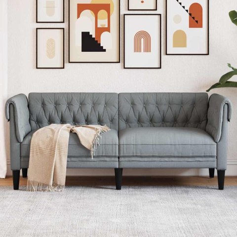 Sofa Jasnoszary 182,5 x 74,5 x 74,5 cm Poliester