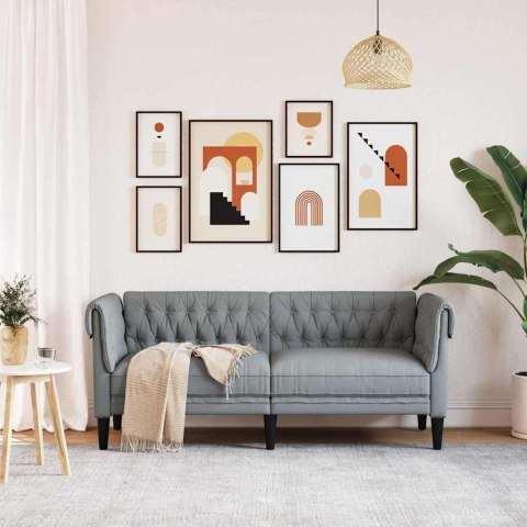 Sofa Jasnoszary 182,5 x 74,5 x 74,5 cm Poliester