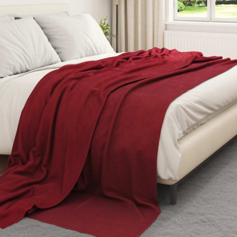 Koce narzutowe 24 pcs Bordeaux Czerwony 240 x 220 cm Polar