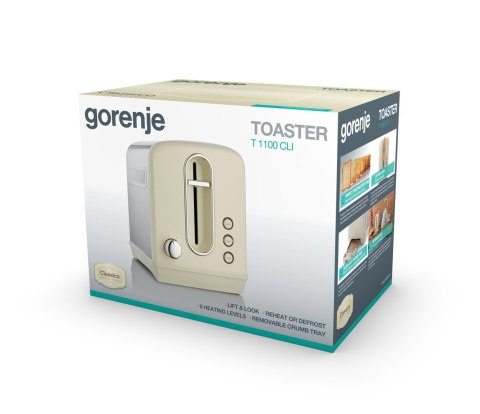 Toster Gorenje T1100CLI Classico (kremowy)