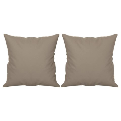 2-osobowa sofa z poduszkami, kolor taupe, 140 cm, mikrofibra