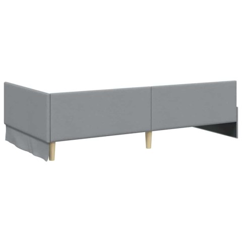 Rama Łóżka Narożnego z Materacem Inny 2 pcs Jasnoszary tkanina