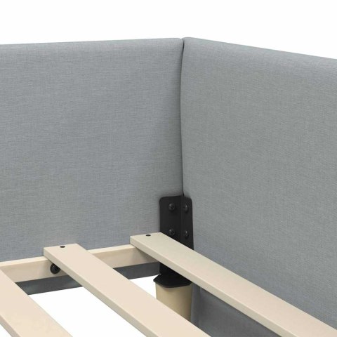 Rama Łóżka Narożnego z Materacem Inny 2 pcs Jasnoszary tkanina