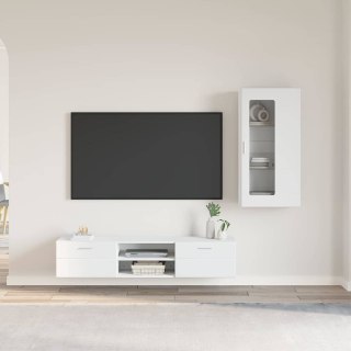 Zestaw szafek RTV z szufladą Biały Materiał drewnopochodny
