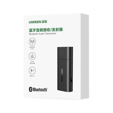 Transmiter bezprzewodowy nadajnik + odbiornik Bluetooth 5.1 adapter audio 3.5mm mini jack czarny