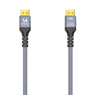 Kabel przewód DisplayPort z ceryfikatem VESA 80 Gb/s 16K HDR HDCP DSC 1m - czarny