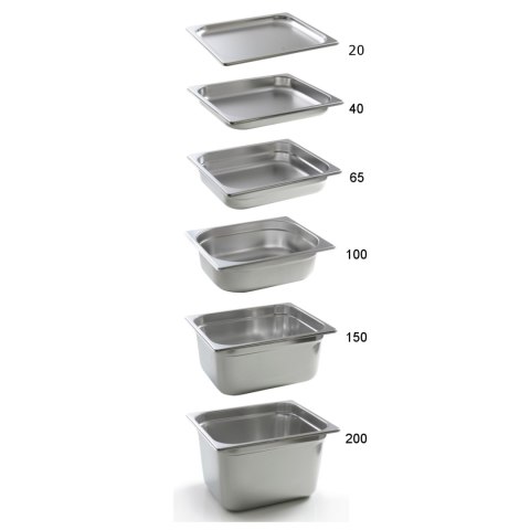 Pojemnik GN 1/4 stalowy Kitchen Line wys. 150 mm - Hendi 806548