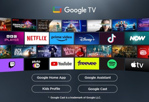 Telewizor TCL 55V6C DLED 55'' 4K Ultra HD Google TV Dolby Atmos DVB-T2 Metaliczny
