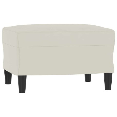 Sofa 3-osobowa, kremowa, 180 cm, tapicerowana aksamit