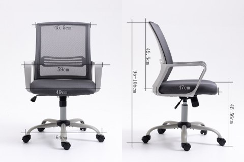 Activejet Fotel biurowy YK01 szary