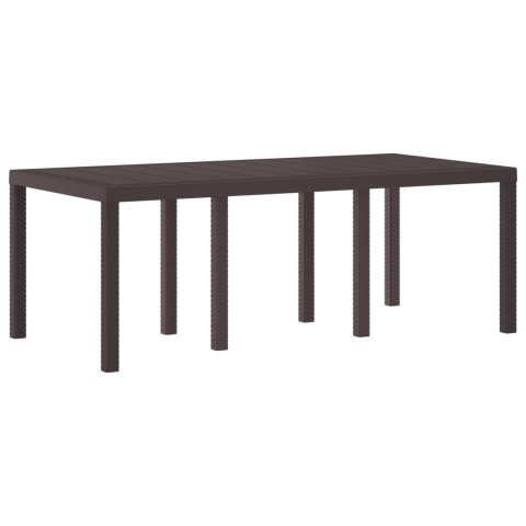 Zestaw do jadalni w ogrodzie 9 pcs Brązowy Rattan Polt