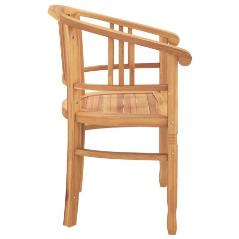 Krzesło 2 pcs Brązowy 63 x 58 x 89 cm Lite drewno teakowe