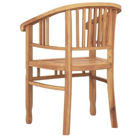 Krzesło 2 pcs Brązowy 63 x 58 x 89 cm Lite drewno teakowe