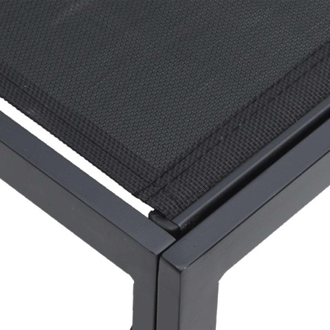 Zestaw Sof na Ogród z poduszką 9 pcs Czarny Aluminium