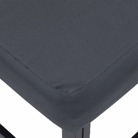 Zestaw Sof na Ogród z poduszką 9 pcs Czarny Aluminium