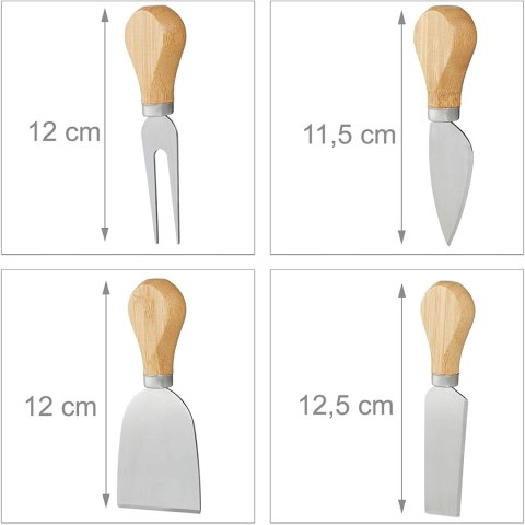 Deska bambusowa do serów SALERS 35 cm z nożami