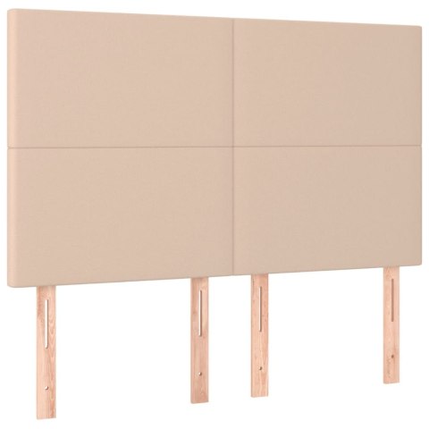 Łóżko kontynentalne, materac i LED cappuccino 140x190 cm