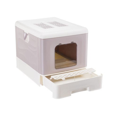 FERPLAST SAHARA TOILET GREY PINK kuweta dla kota