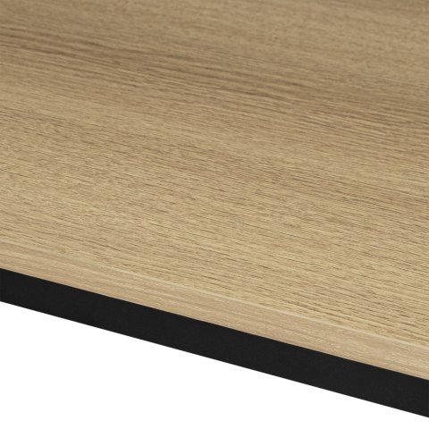 Biurko loftowe z półkami z nadstawką TROSA MODERN OAK