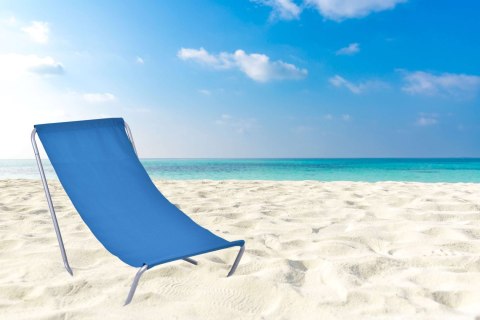 Leżak turystyczny plażowy składany Olek granatowy