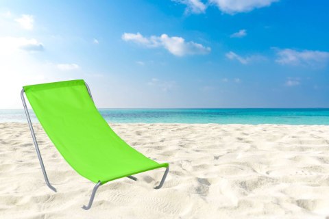 Leżak turystyczny plażowy składany Olek limonka