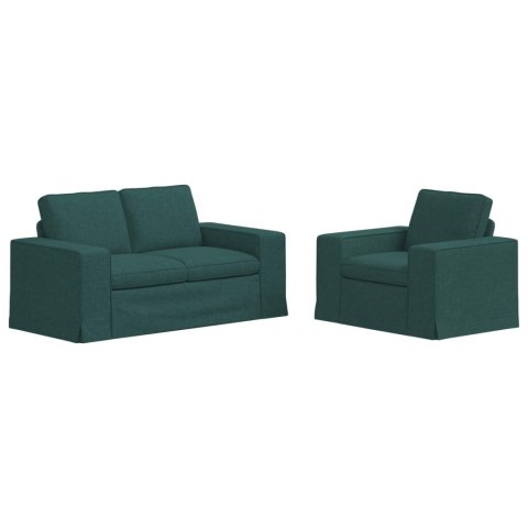 Sofa 2 pcs Ciemna zieleń Metal