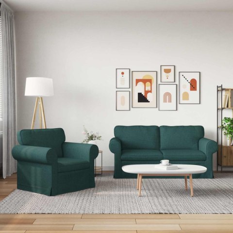 Sofa 2 pcs Ciemna zieleń Metal