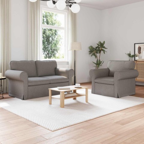 Sofa 2 pcs Ciemnoszary Metal