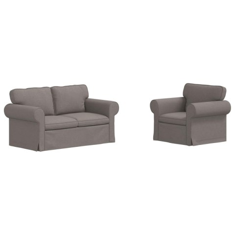 Sofa 2 pcs Ciemnoszary Metal